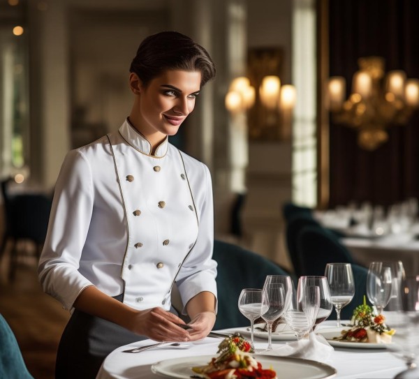 卓越的酒店餐饮店服务员，专业服务与责任担当，为顾客提供卓越的体验